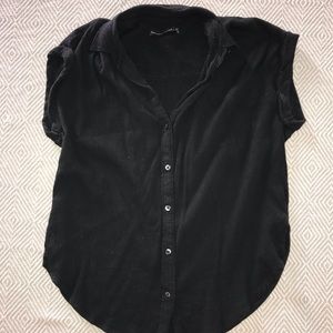 Navy blue button down